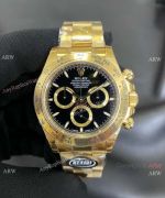 Better Factory BT New 4131 Rolex Yellow Gold Daytona 1:1 Replica Watch Black Index Dial